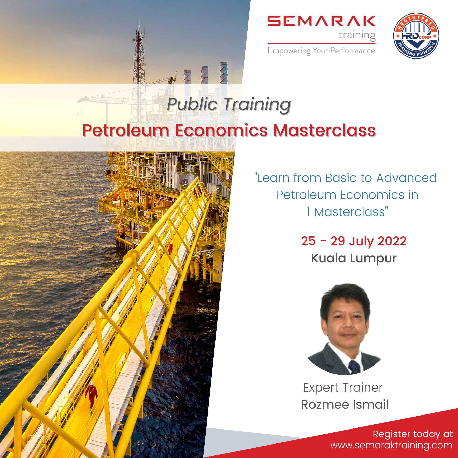 Poster - Petroleum Economics Masterclass - July 2022